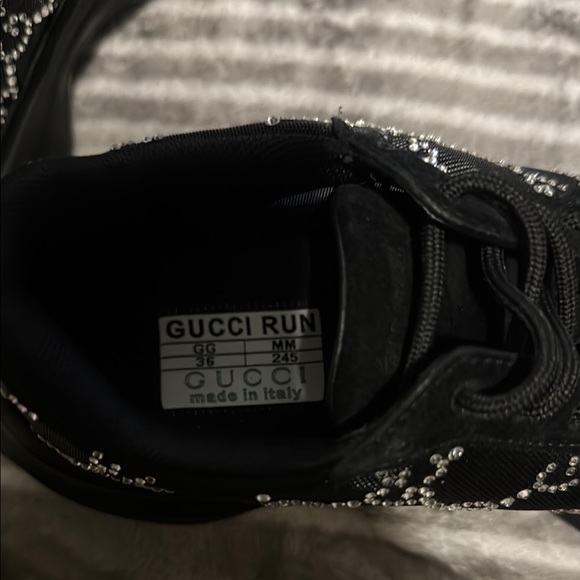 Stylish Black Sneakers with Silver Accents - Picture 2 of 5